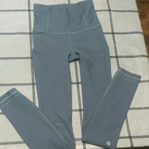 Gray High-Waisted Leggings